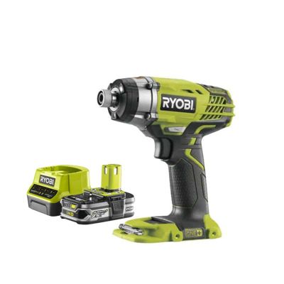 Pack RYOBI Visseuse à choc 18V One+ R18ID3-0 - 1 Batterie 2.5Ah - 1 Chargeur rapide RC18120-125