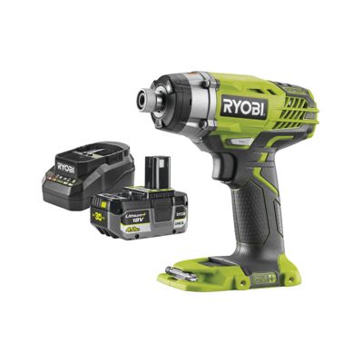 Pack RYOBI Visseuse à choc 18V One+ R18ID3-0 - 1 batterie 4.0Ah - 1 chargeur rapide 2.0Ah