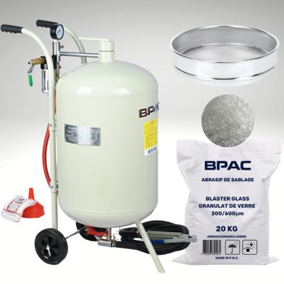 Pack sableuse mobile 75l + tamis + abrasif 20kg 300-600 - BPAC | Castorama