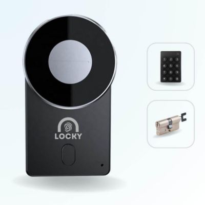 Pack serrure connectée locky-4 smart lock 2.0 + clavier sans fil + cylindre ajustable