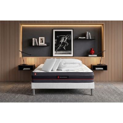 Pack sommier kit matelas Mémoire de forme avec couette et oreillers