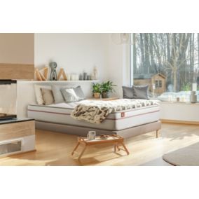 Pack sommier kit matelas  Mémoire de forme avec couette et oreillers