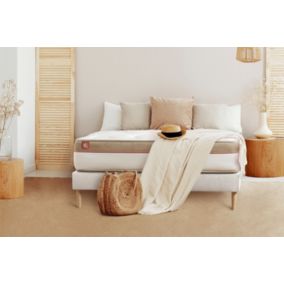 Pack sommier kit matelas  Mémoire de forme avec couette et oreillers