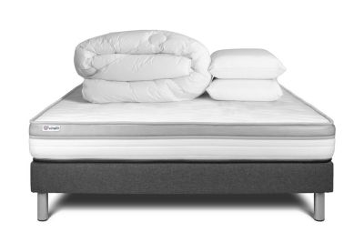 Pack sommier kit matelas  Mousse avec couette et oreillers