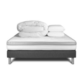 Pack sommier kit matelas  Mousse avec couette et oreillers