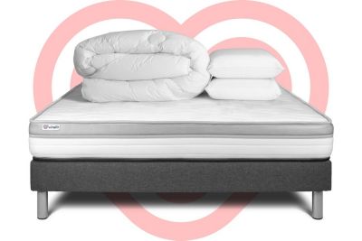 Pack sommier kit matelas  Mousse avec couette et oreillers