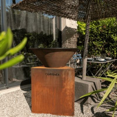 Pack Starter Brasero Corten 80 cm + Grille + Rebord