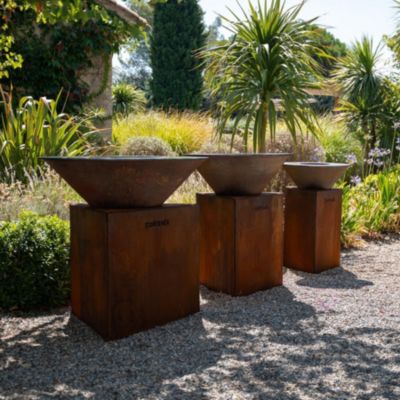 Pack Starter Brasero Corten 80 cm + Grille + Rebord