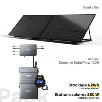 Pack SunityGo 880W, Hub 1200 +2Batteries