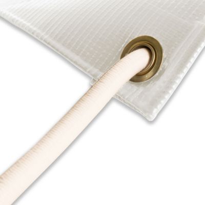 Pack TECPLAST Toile Pergola Blanc Crème 3x4 m + Sandow Ivoire 20m - Bâche Pergola prête à poser LP506PR Garantie 5 ans