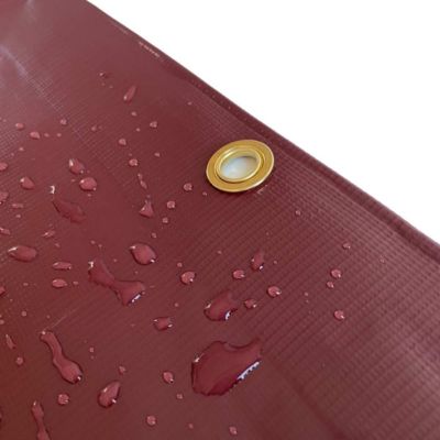 Pack TECPLAST Toile Pergola Rouge Bordeaux 3x4 m + Sandow Gris 20m - Bâche Pergola prête à poser LP506PR Garantie 5 ans