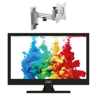 PACK  TV LED 15.6" 39cm Full HD + Support TV Camping car 180 Charge max 15kg ANTARION