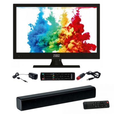 Pack  TV LED 15.6" 39cm Télévision HD + Barre de Son Compact Bluetooth ANTARION
