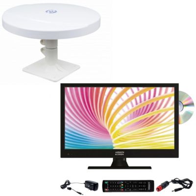 Pack  TV LED 15.6" 39cm Télévision HD DVD intégré + Antenne TNT Omnidirectionnelle ANTARION