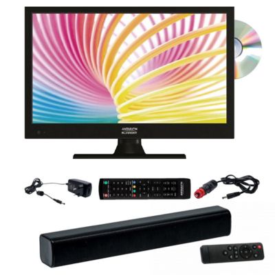 Pack  TV LED 15.6" 39cm Télévision HD DVD intégré + Barre de Son Compact Bluetooth ANTARION