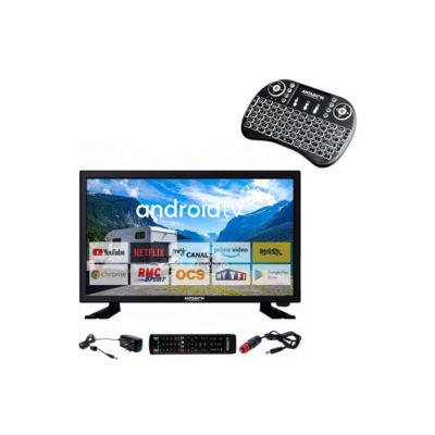 Pack  TV LED 21.5" 54cm Téléviseur HD Connecté 12V + Clavier Ergonomique ANTARION