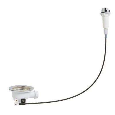 Pack vidage automatique inox blanc mat 1 bac
