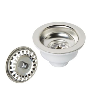 Pack vidage manuel inox blanc mat 1,5 bacs