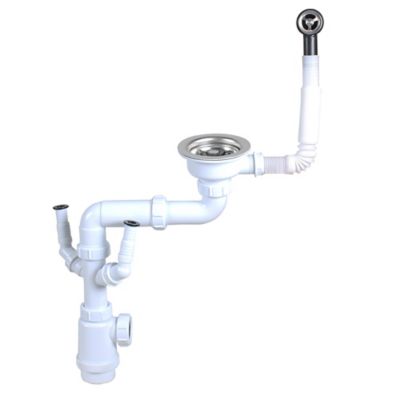 Pack vidage manuel inox blanc mat 1 bac