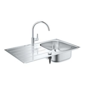 Pack évier + mitigeur GROHE - Bau K200 45-S - 1 bac - Inox AISI 304 - Mitigeur BauEdge