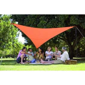 Pack voile d'ombrage triangulaire Camping Serenity 5m terracota - JARDILINE - VK555 TERRACOTTA