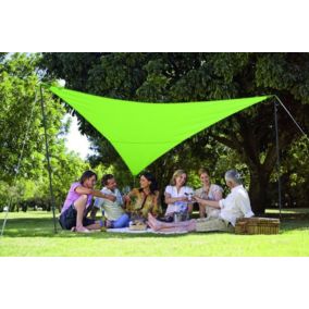 Pack voile d'ombrage triangulaire Camping Serenity 5m vert - JARDILINE - VK555 VERT