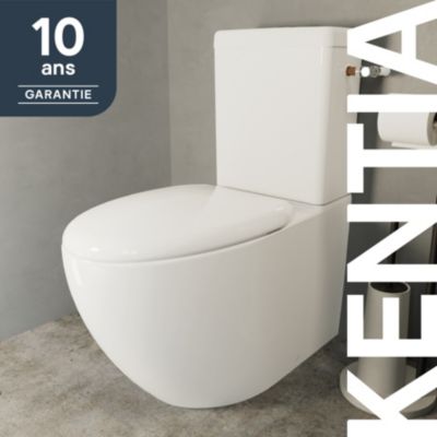 Pack WC à poser avec cuvette, abattant et réservoir, GoodHome Kentia