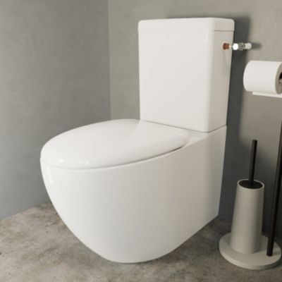 Pack WC à poser avec cuvette, abattant, réservoir, blanc, GoodHome Kentia