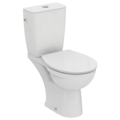 Pack WC à poser en céramique et thermodur, sortie horizontale, Ideal Standard Thirso