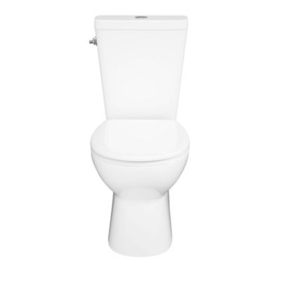 Pack WC à poser sans bord avec abattant déclipsable et frein de chute, sortie horizontale, NF, GoodHome Tasi