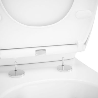 Pack WC à poser sans bord avec abattant déclipsable et frein de chute, sortie horizontale, NF, GoodHome Tasi