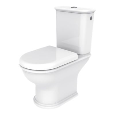 Pack WC à poser sans bride à sortie horizontale avec abattant déclipsable et frein de chute, GoodHome Endell