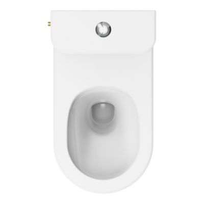 Pack WC à poser sans bride à sortie horizontale avec abattant déclipsable et frein de chute, GoodHome Endell