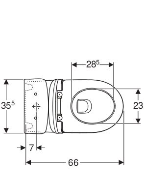 Pack WC à poser sans bride avec abattant à frein de fermeture, Geberit G-300