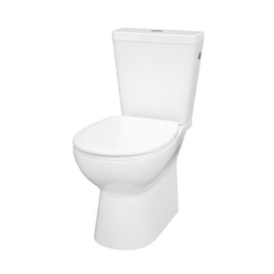 Pack WC à poser sans bride avec abattant déclipsable et frein de chute, sortie verticale, NF, GoodHome Tasi