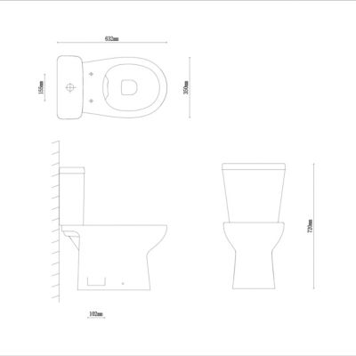 Pack WC à poser sans bride avec abattant déclipsable et frein de chute, sortie verticale, NF, GoodHome Tasi