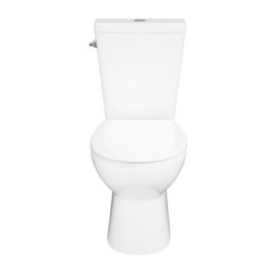 Pack WC à poser sans bride avec abattant déclipsable et frein de chute, sortie verticale, NF, GoodHome Tasi