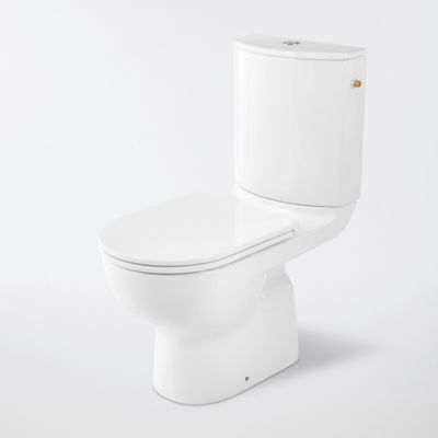 WC à poser Eco sortie horizontale double chasse+abattant - ONDEE -  Mr.Bricolage