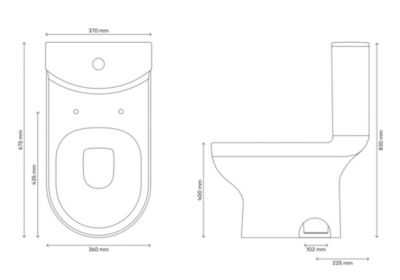 Pack WC à poser sans bride avec sortie verticale GoodHome Cavally