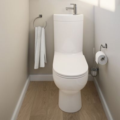 Pack WC à poser sans bride + lave-mains sortie horizontale GoodHome Cavally