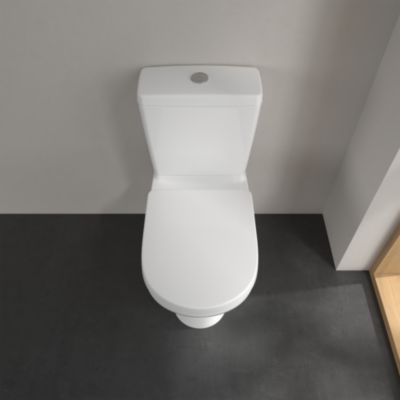Pack WC à poser sans bride sortie horizontale Villeroy & Boch Direct Flush NF