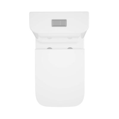 Pack WC à poser sans bride vortex avec abattant déclipsable et frein de chute, sortie horizontale, GoodHome Teesta