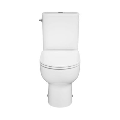 Pack WC à poser sans bride vortex avec abattant déclipsable et frein de chute, sortie verticale, GoodHome Cavally