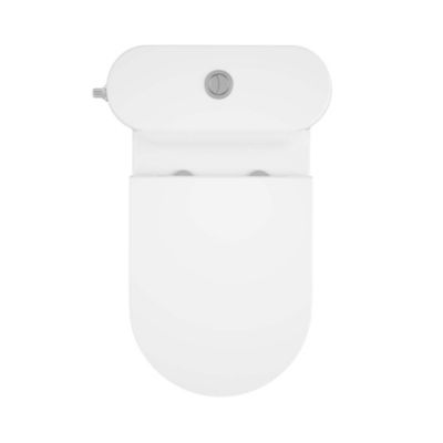 Pack WC à poser sans bride vortex avec abattant déclipsable et frein de chute, sortie verticale, GoodHome Cavally