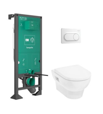 Pack WC à suspendre sans bride blanc Hansgrohe Moventa