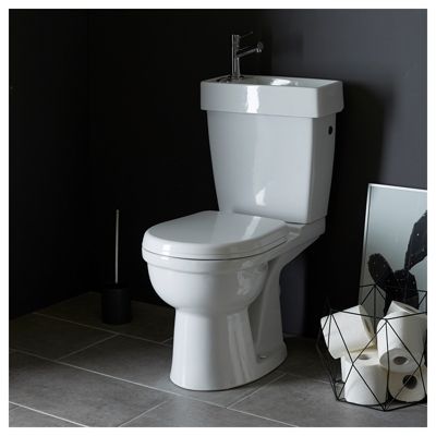 Pack WC avec lave mains intégré gain de place Sortie Horizontale