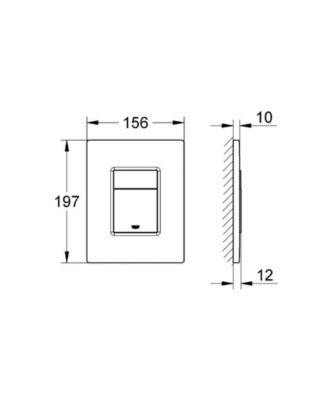 Pack WC Bâti autoportant + WC sans bride SAT Infinitio + Abattant softclose + Plaque Chrome mat + Set habillage