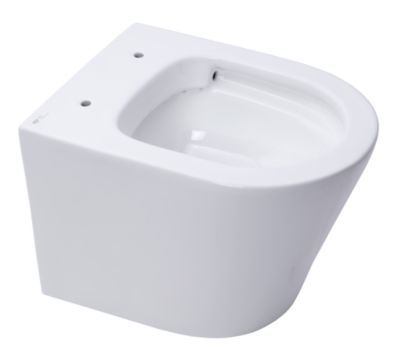 Pack WC Bâti autoportant + WC suspendu sans bride Infinitio + Abattant softclose + Plaque Blanche + Set d'isolation phonique