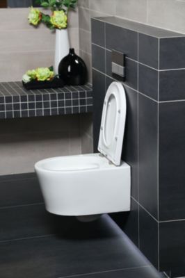 Pack WC Bâti-support Autoportant + WC SAT sans bride fixations invisibles + Abattant softclose + Plaque