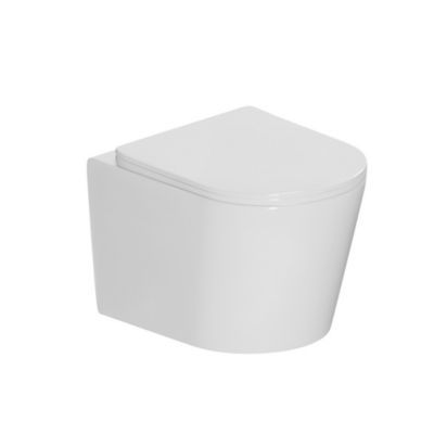 Pack WC bâti-support Duofix 112cm + WC suspendu Ceramia vortex Rimless + abattant SoftClose + plaque blanche (CETORGEB3)